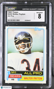 1981 Topps Walter Payton All Pro #400 CGC 8 Chicago Bears