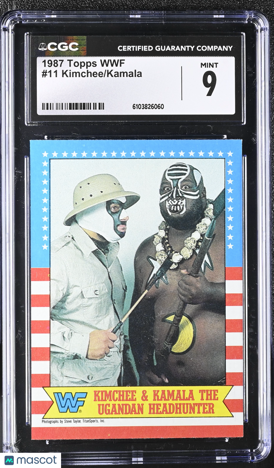 1987 Topps WWF Kimchee/Kamala #11 CGC 9
