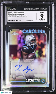 2024 Topps Chrome Xavier Legette Rookie Autographs #RA-XLE CGC 9 Panthers