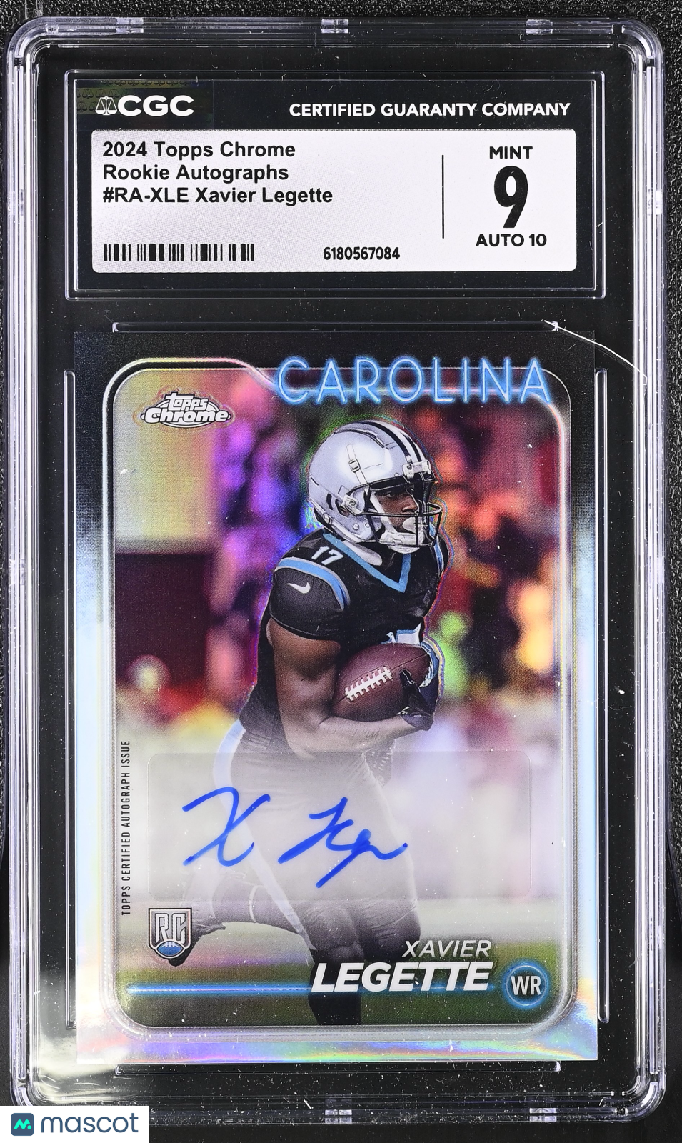 2024 Topps Chrome Xavier Legette Rookie Autographs #RA-XLE CGC 9 Panthers