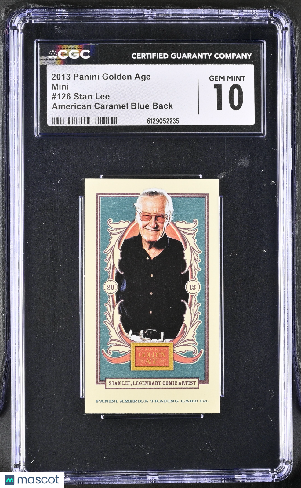 2013 Panini Golden Age Stan Lee American Caramel Blue Back Mini #126 CGC 10