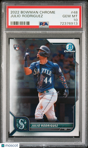 2022 Bowman Chrome Julio Rodriguez Rookie #48 PSA 10 Seattle Mariners