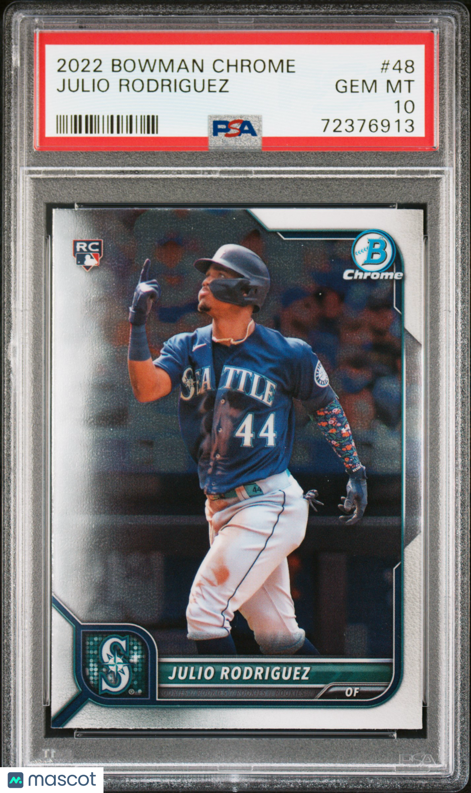 2022 Bowman Chrome Julio Rodriguez Rookie #48 PSA 10 Seattle Mariners