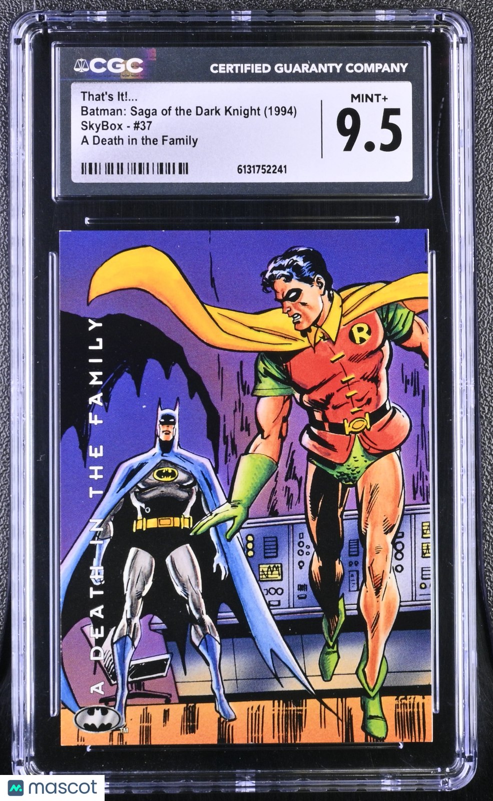 1994 Skybox Batman: Saga Of The Dark Knight  A Death in the Family #37 CGC 9.5