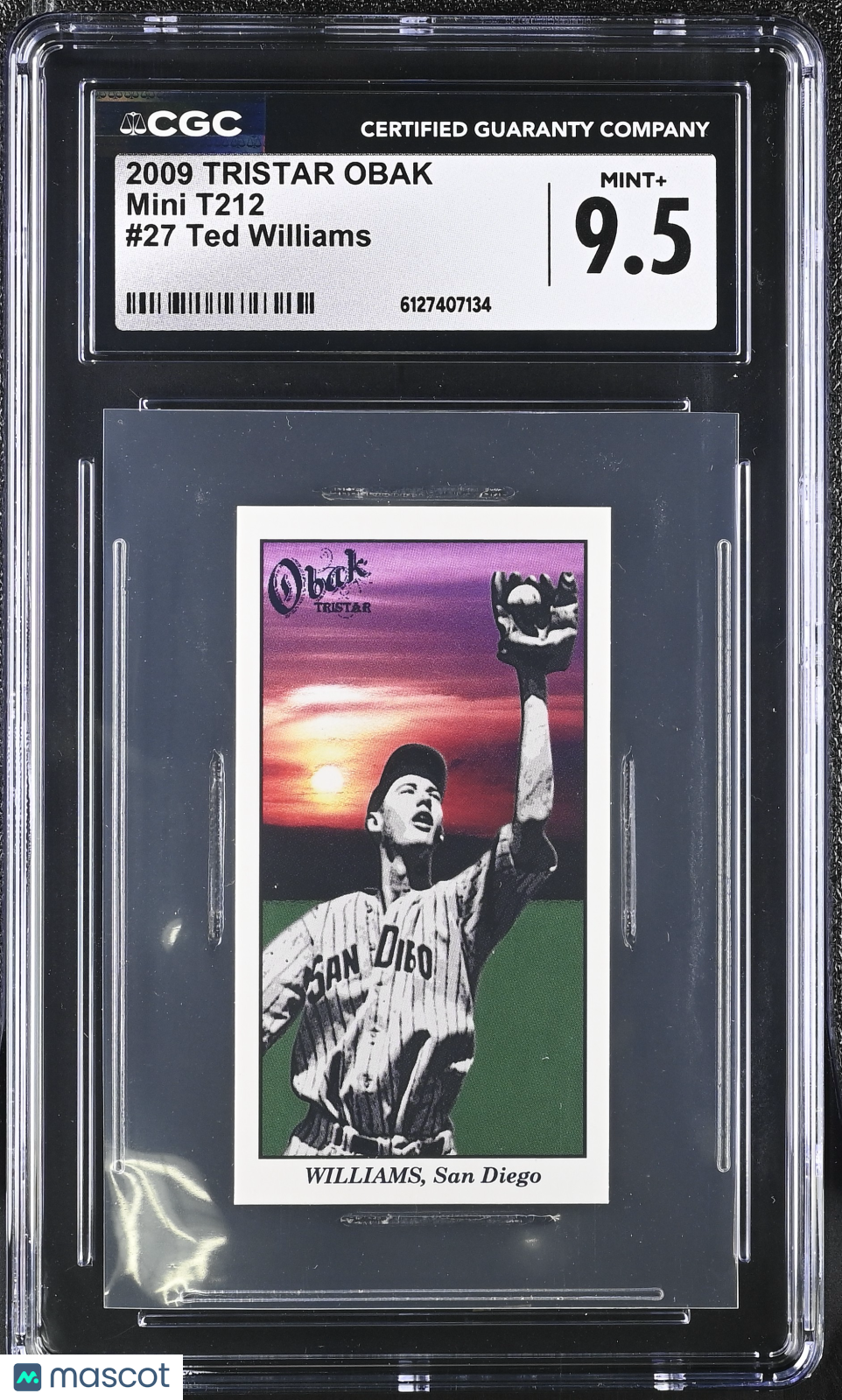 2009 Tristar Obak Ted Williams Mini T212 #27 CGC 9.5 San Diego Padres