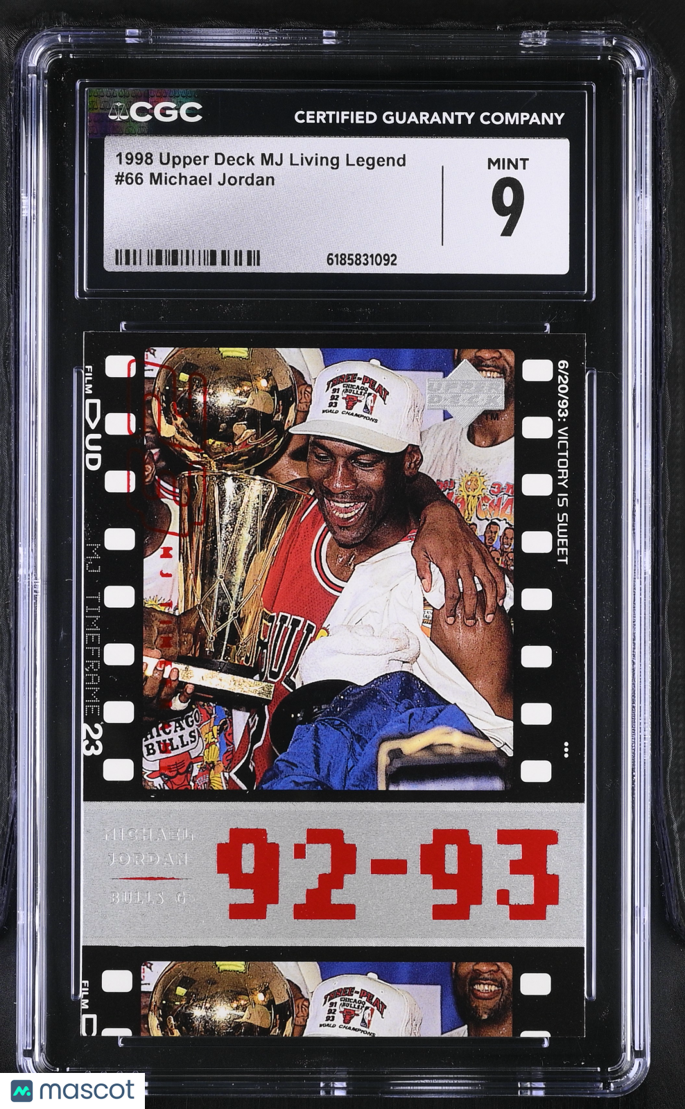1998 Upper Deck MJ Living Legend Michael Jordan #66 CGC 9 Chicago Bulls