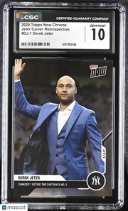 2020 Topps Now Chrome Derek Jeter Jeter Career Retrospective #DJ-1 CGC 10