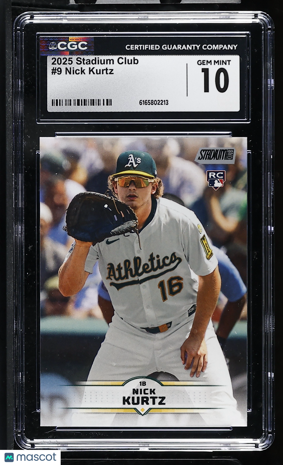 2025 Stadium Club Nick Kurtz Rookie #9 CGC 10 Oakland Athletics