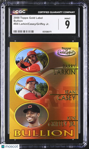 2000 Topps Gold Label Larkin/Casey/Griffey Jr. Bullion #B8 CGC 9 Cincinnati Reds