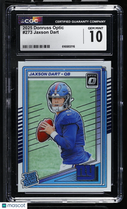 2025 Donruss Optic Jaxson Dart Rookie #273 CGC 10 New York Giants