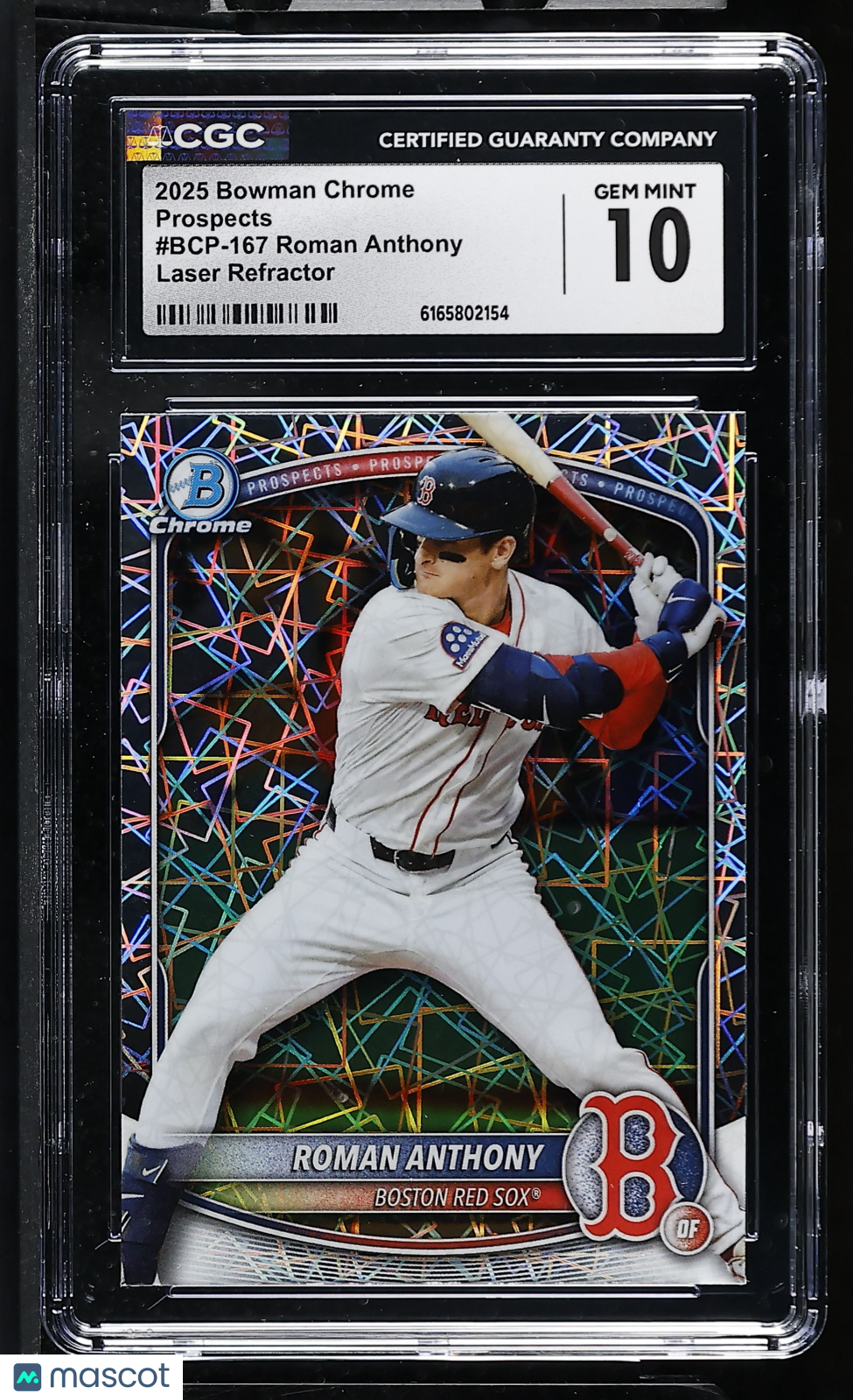2025 Bowman Chrome Roman Anthony Laser Refractor Rookie BCP-167 CGC 10 Red Sox