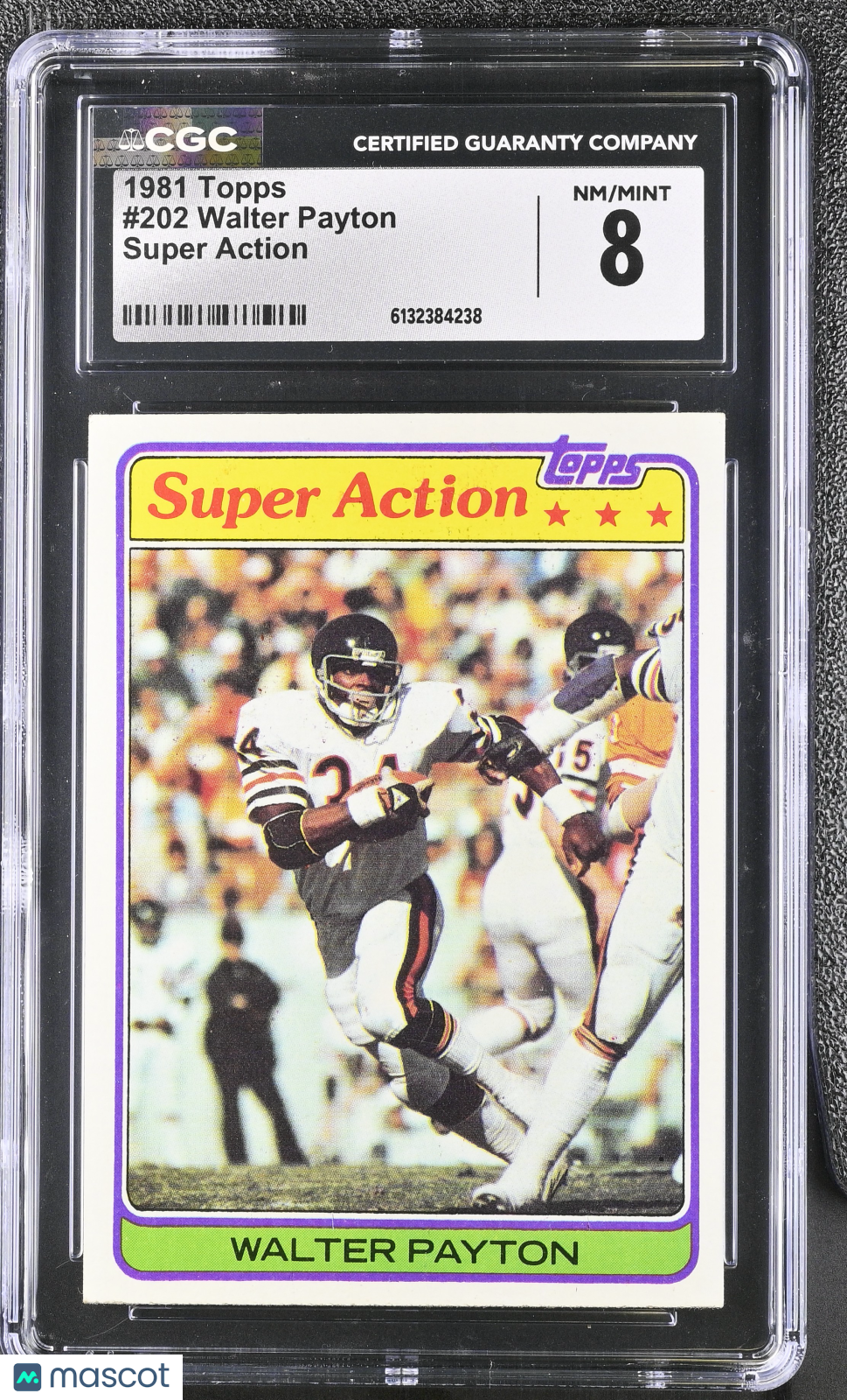 1981 Topps Walter Payton Super Action #202 CGC 8 Chicago Bears