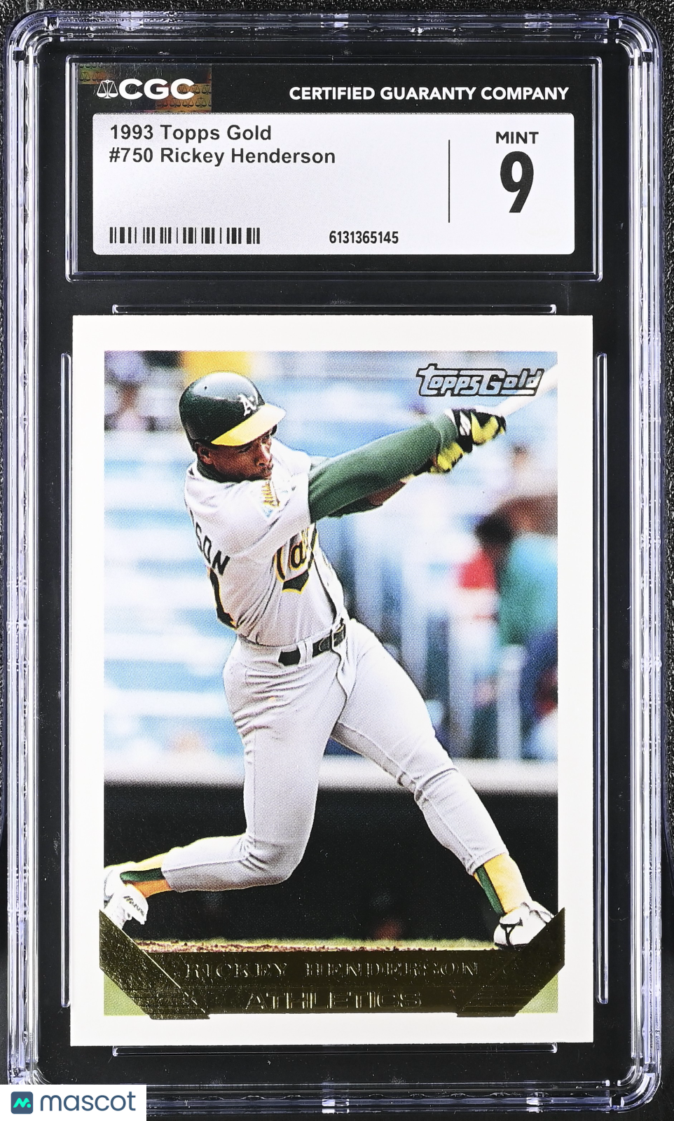 1993 Topps Gold Rickey Henderson #750 CGC 9 Oakland Athletics