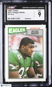 1987 Topps Reggie White All Pro #301 CGC 9 Philadelphia Eagles