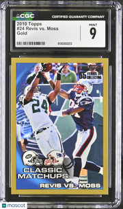 2010 Topps Revis vs. Moss Gold 955/2010 #24 CGC 9 Patriots Jets