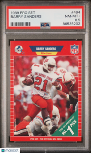 1989 Pro Set Barry Sanders Rookie #494 PSA 8.5 Detroit Lions