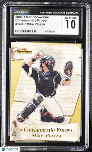 2000 Fleer Showcase Mike Piazza Consummate Prose #14CP CGC 10 New York Mets