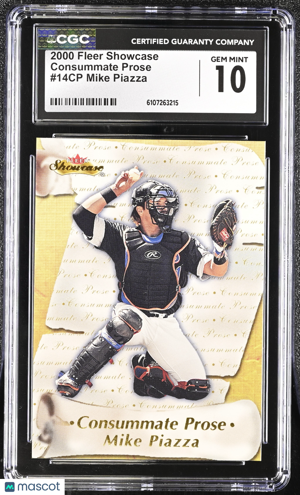 2000 Fleer Showcase Mike Piazza Consummate Prose #14CP CGC 10 New York Mets