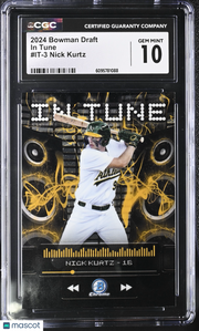 2024 Bowman Draft Nick Kurtz Rookie In Tune #IT-3 CGC 10 Oakland Athletics