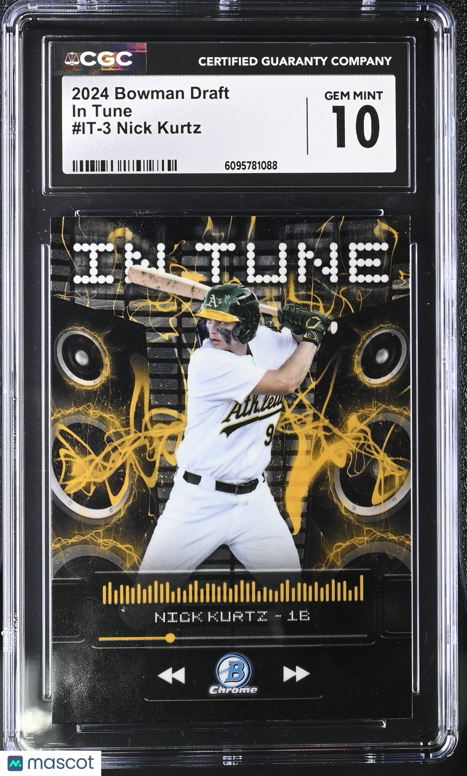 2024 Bowman Draft Nick Kurtz Rookie In Tune #IT-3 CGC 10 Oakland Athletics