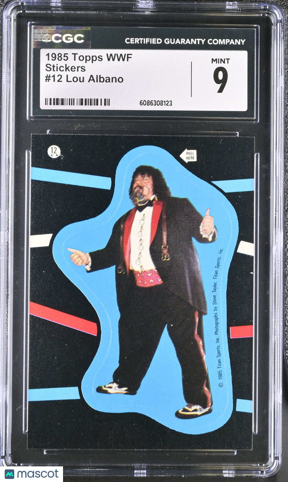 1985 Topps WWF Lou Albano Stickers #12 CGC 9