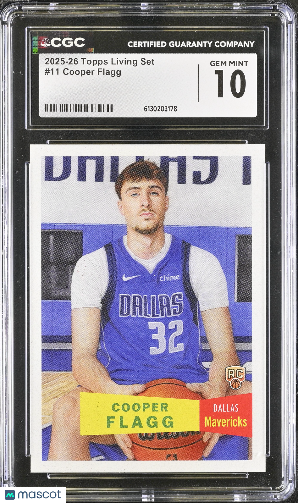 2025-26 Topps Living Set Cooper Flagg Rookie #11 CGC 10 Dallas Mavericks
