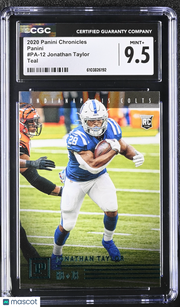 2020 Panini Chronicles Jonathan Taylor Teal Rookie Panini #PA-12 CGC 9.5 Colts
