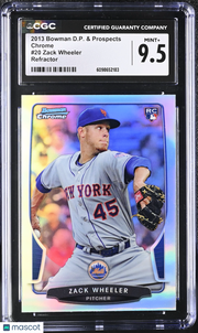 2013 Bowman D.P. Prospects Zack Wheeler Refractor Rookie Chrome #20 CGC 9.5 Mets