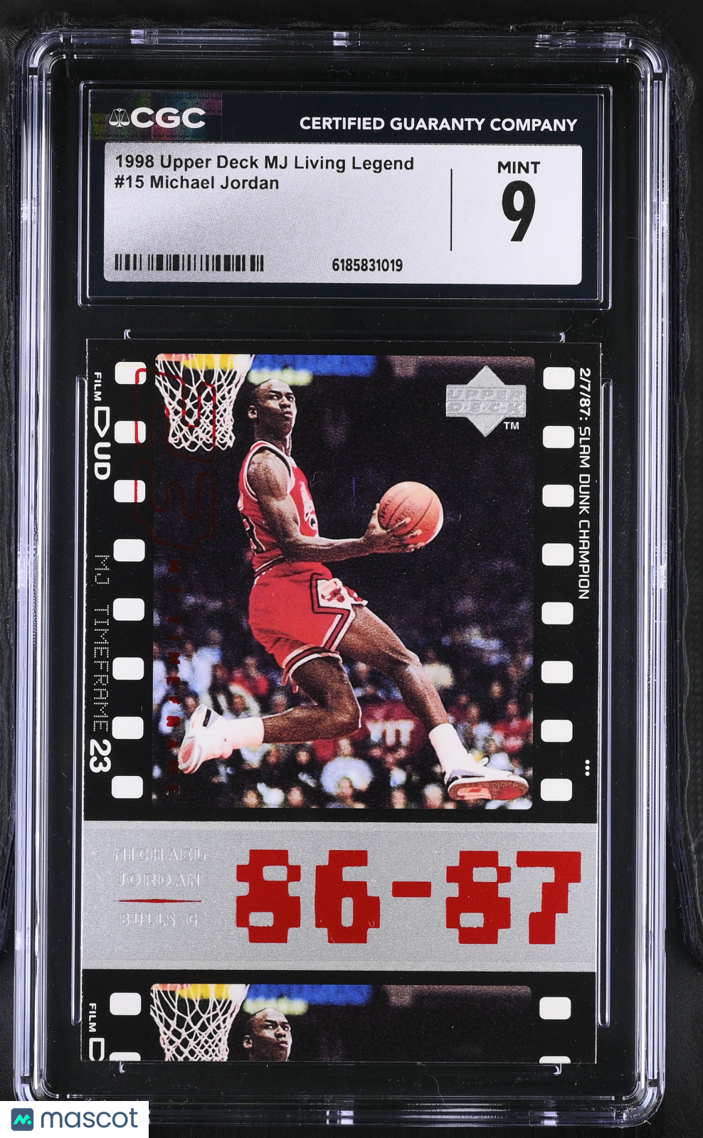 1998 Upper Deck MJ Living Legend Michael Jordan #15 CGC 9 Chicago Bulls