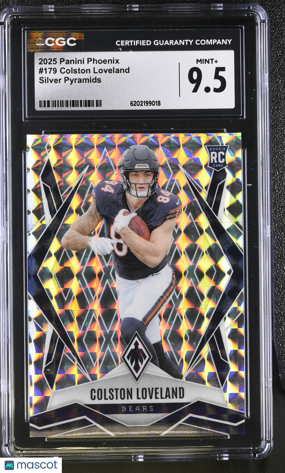 2025 Panini Phoenix Colston Loveland Silver Pyramids Rookie #179 CGC 9.5 Bears