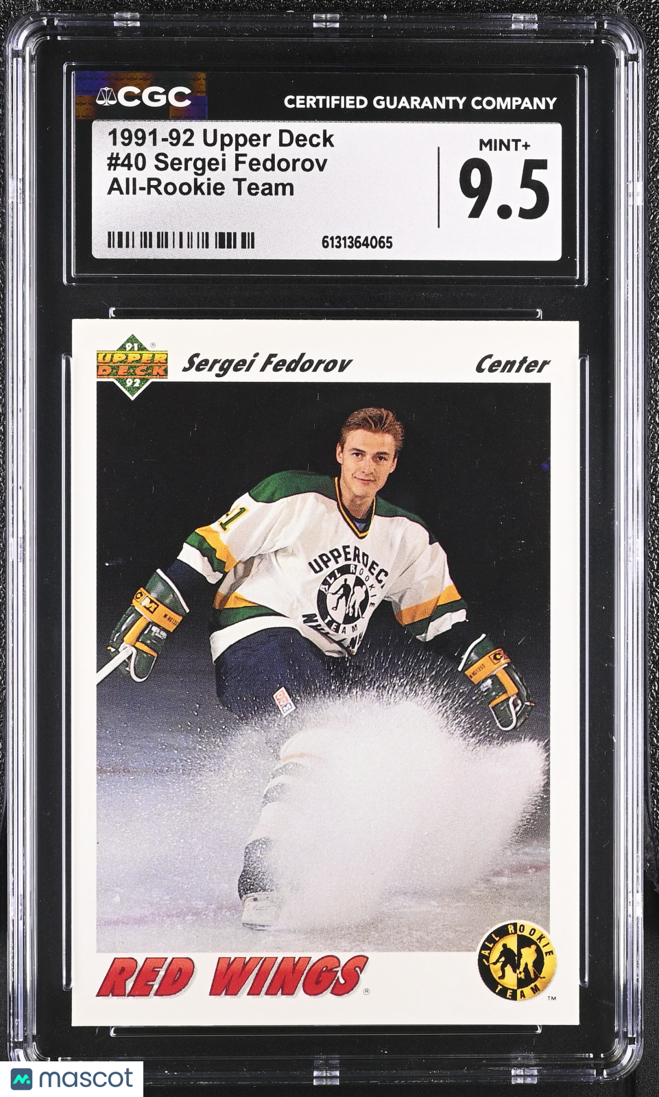 1991-92 Upper Deck Sergei Fedorov All-Rookie Team Rookie #40 CGC 9.5 Red Wings