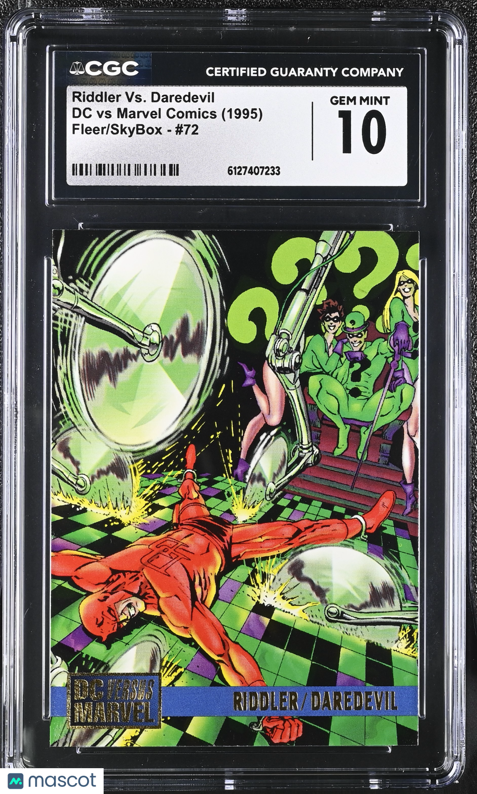1995 Fleer/Skybox DC VS Marvel Comics Riddler Vs. Daredevil #72 CGC 10
