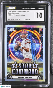 2024 Topps Cosmic Chrome Jayden Daniels Rookie Star Command 25 CGC 10 Commanders