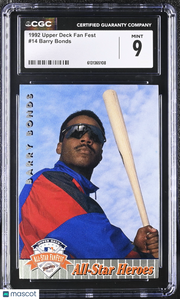 1992 Upper Deck All-Star Fan Fest Barry Bonds #14 CGC 9 Pittsburgh Pirates