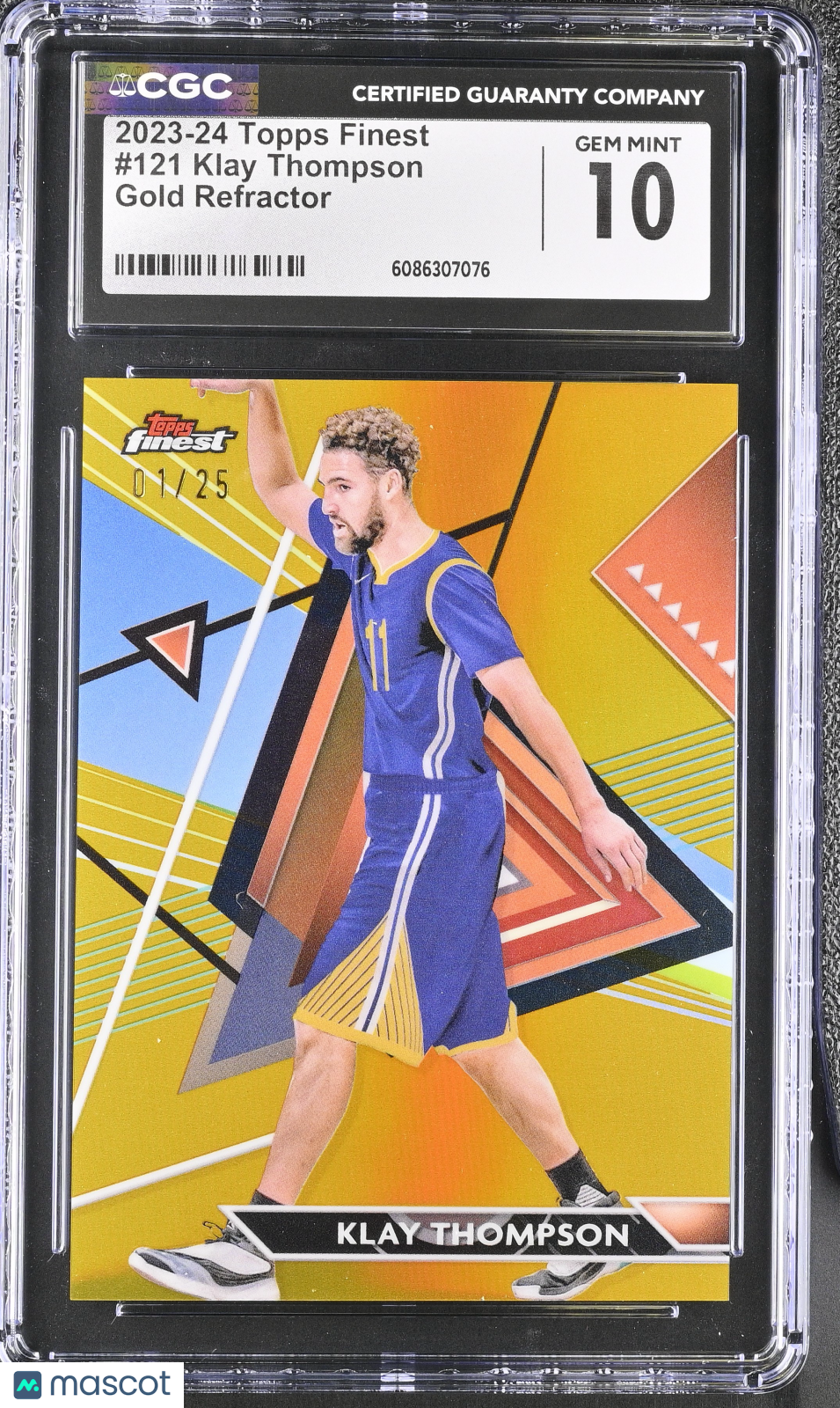 2023-24 Topps Finest Klay Thompson Gold Refractor /25 #121 CGC 10 Warriors
