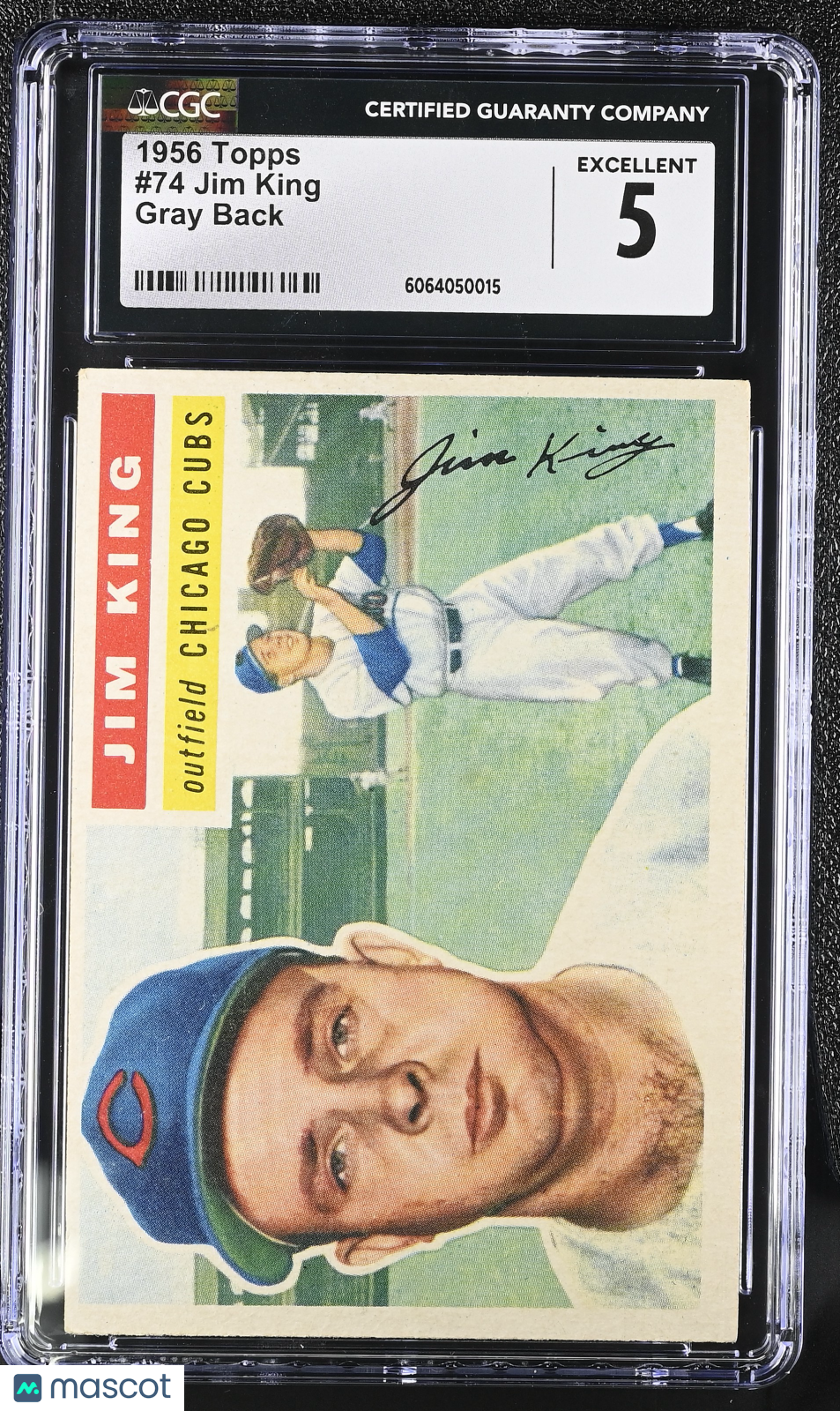1956 Topps Jim King Gray Back #74 CGC 5