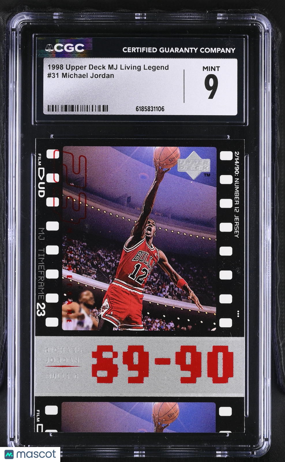 1998 Upper Deck MJ Living Legend Michael Jordan #31 CGC 9 Chicago Bulls