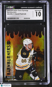 2023-24 Upper Deck Synergy David Pastrnak Barnburners #BARN-11 CGC 10 Bruins