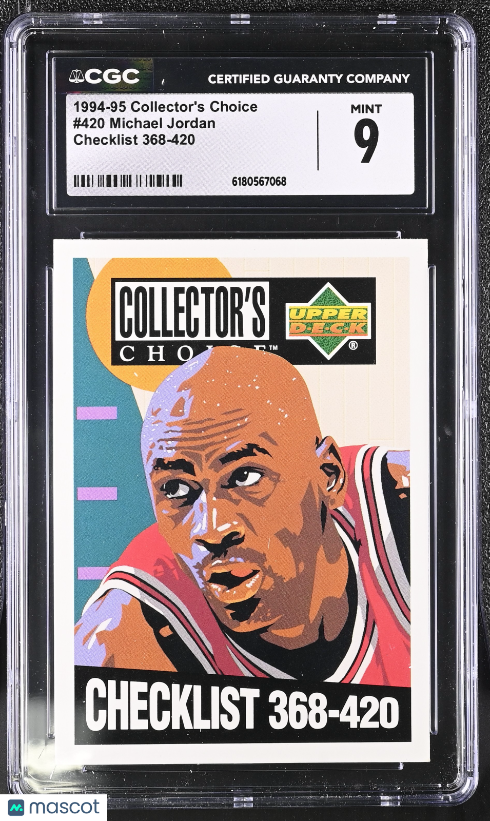 1994-95 Collector's Choice Michael Jordan Checklist 368-420 #420 CGC 9 Bulls