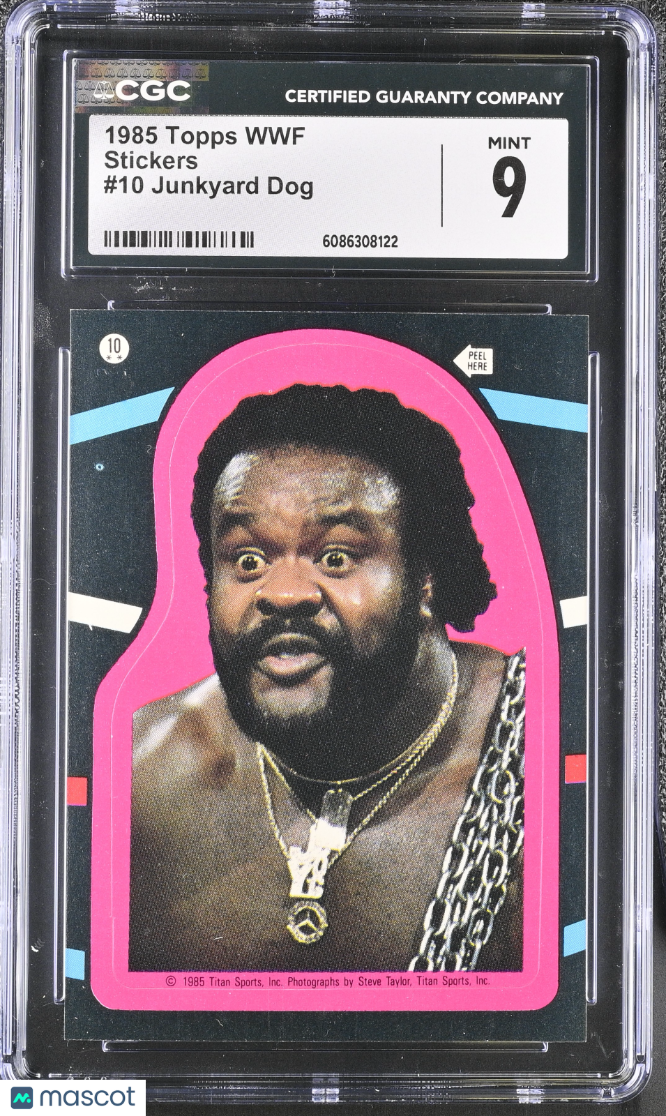 1985 Topps WWF Junkyard Dog Stickers #10 CGC 9