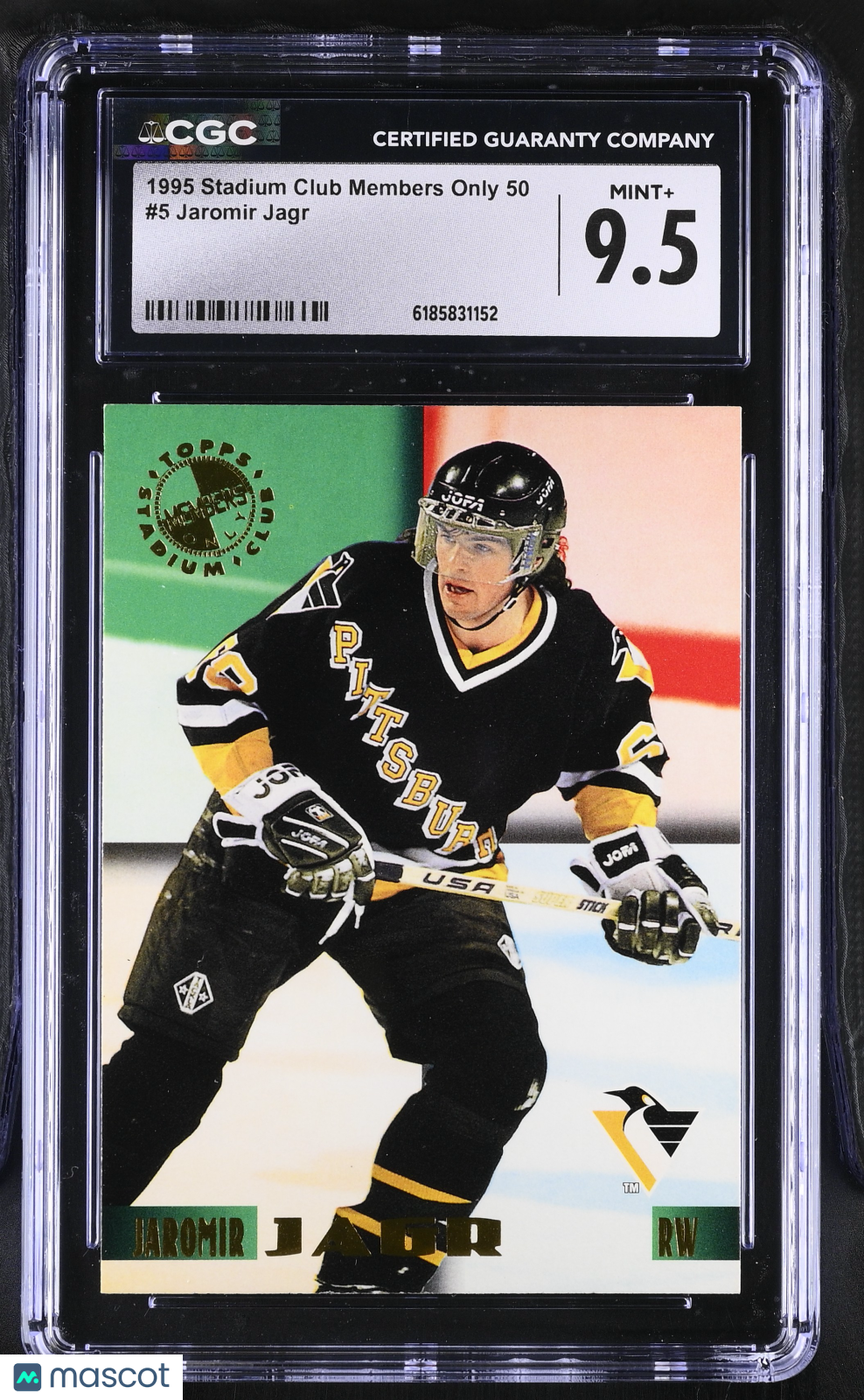 1995 Stadium Club Members Only Jaromir Jagr #5 CGC 9.5 Pittsburgh Penguins