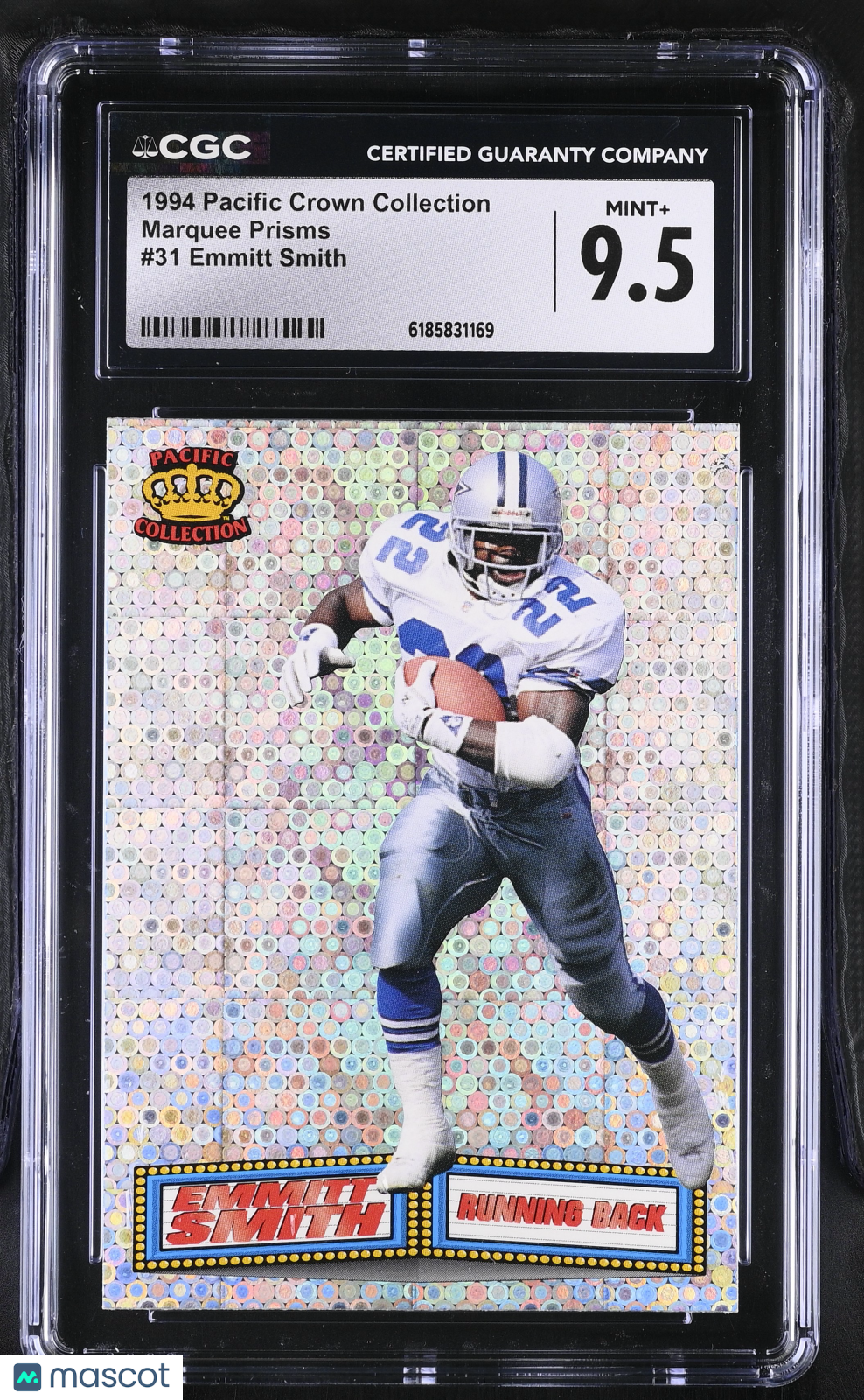1994 Pacific Crown Collection Emmitt Smith Marquee Prisms #31 CGC 9.5 Cowboys