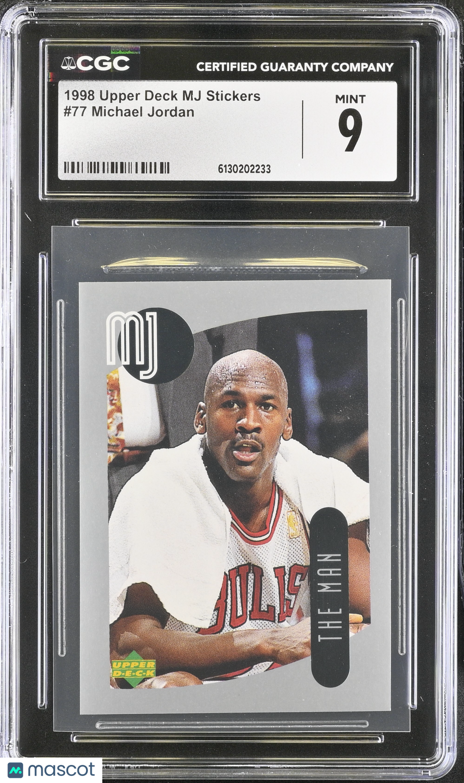 1998 Upper Deck MJ Stickers Michael Jordan #77 CGC 9 Chicago Bulls
