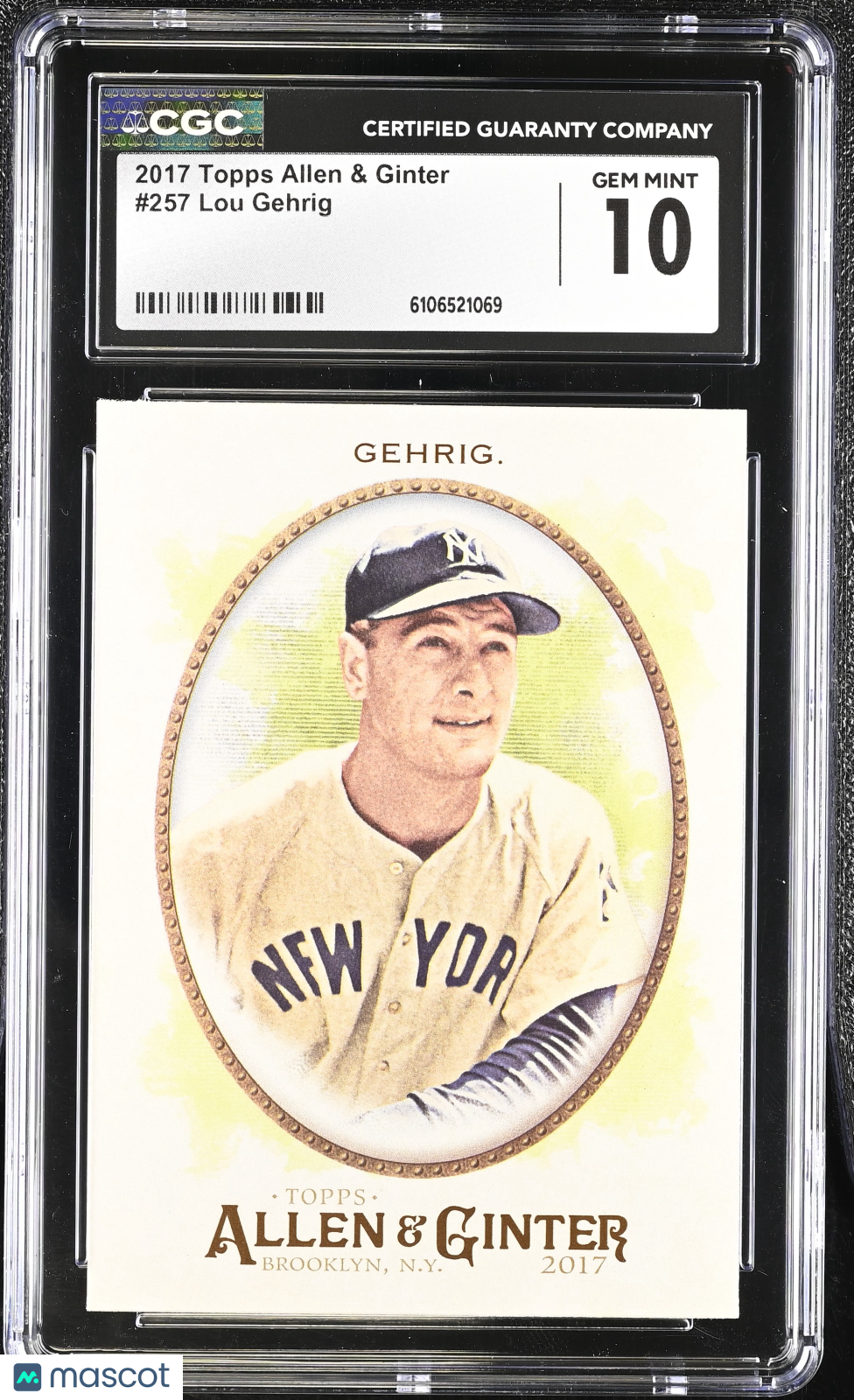 2017 Topps Allen & Ginter Lou Gehrig #257 CGC 10 New York Yankees