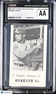 1969 Jack In The Box Oakland Athletics Reggie Jackson #9 CGC Authentic Athletics
