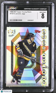 1995-96 Topps Young Stars Jaromir Jagr #YS15 CGC 8