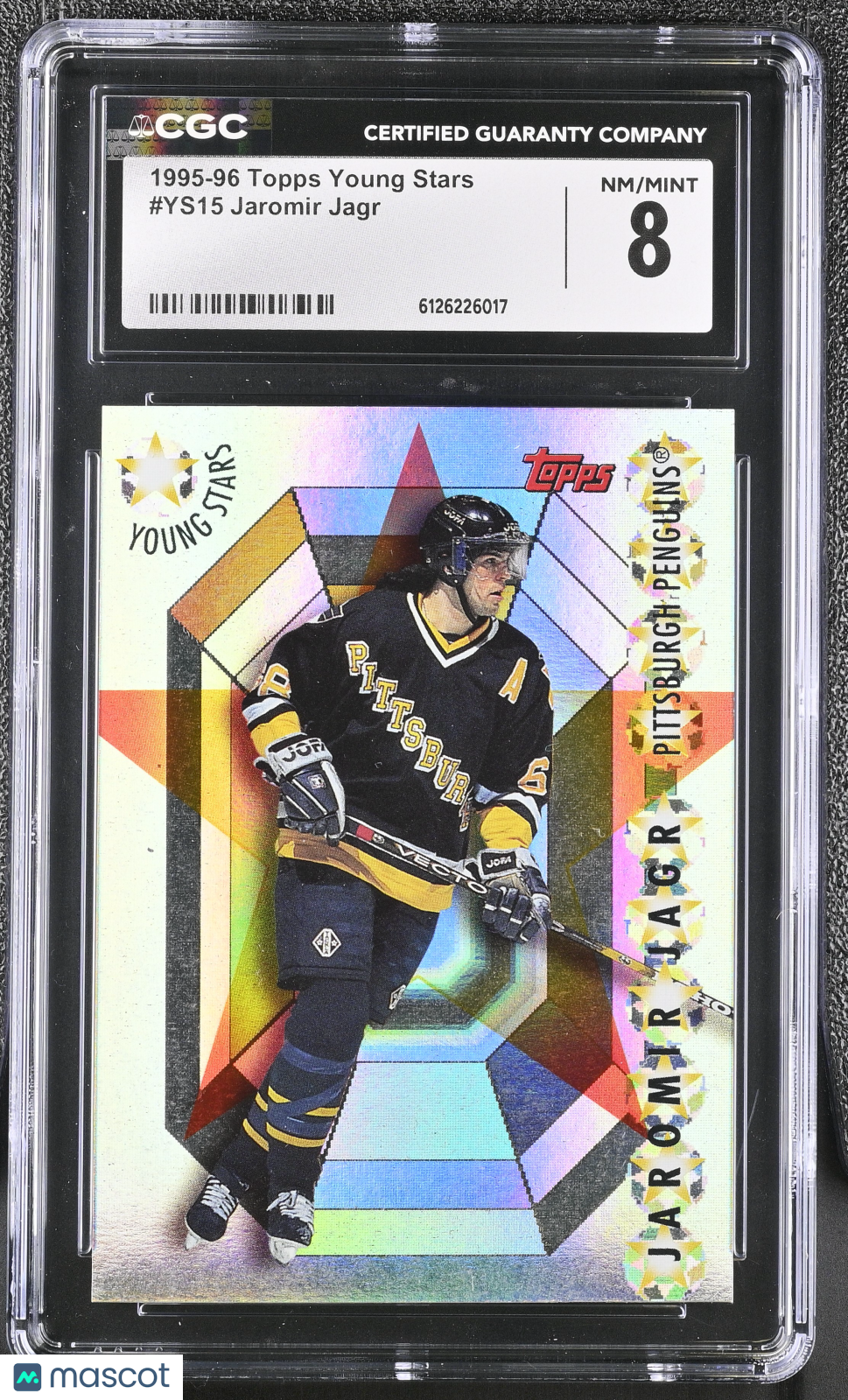 1995-96 Topps Young Stars Jaromir Jagr #YS15 CGC 8