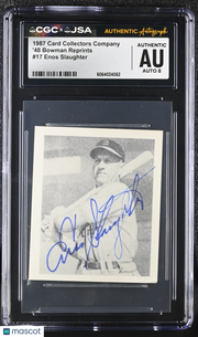 1987 C.C.C. Enos Slaughter Auto '48 Bowman Reprints #17 CGC Authentic Cardinals