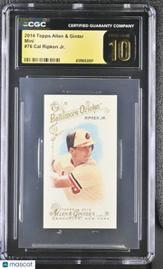 2014 Topps Allen & Ginter Cal Ripken Jr. Mini #76 CGC 10 Pristine Orioles