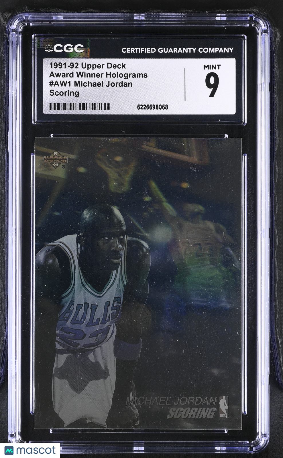 1991-92 Upper Deck Michael Jordan Scoring Award Winner Holograms #AW1 CGC 9